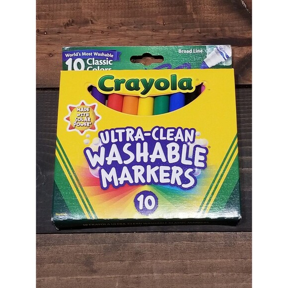 Crayola Ultra Clean Washable Classic Broad Line Color Markers Lot of 6 - Picture 2 of 3